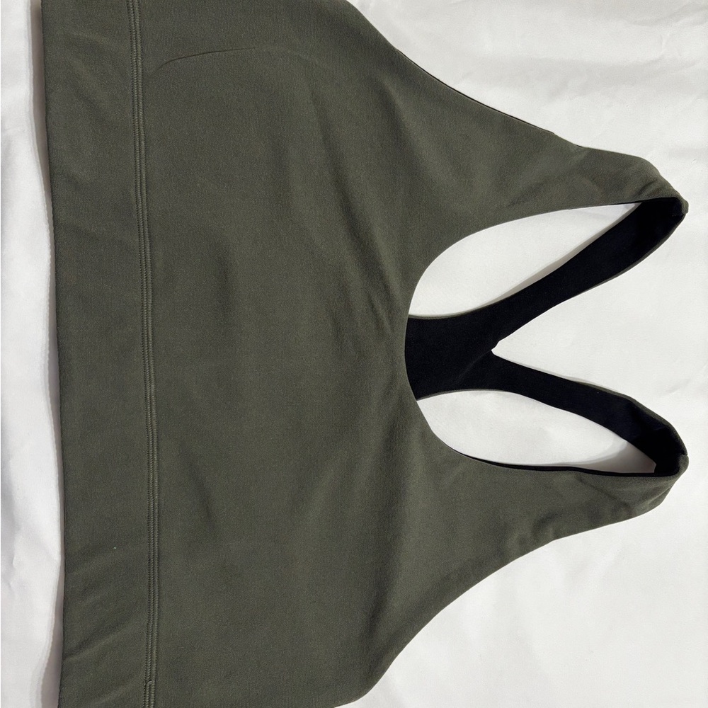 Fabletics Dark Green Sports Bra